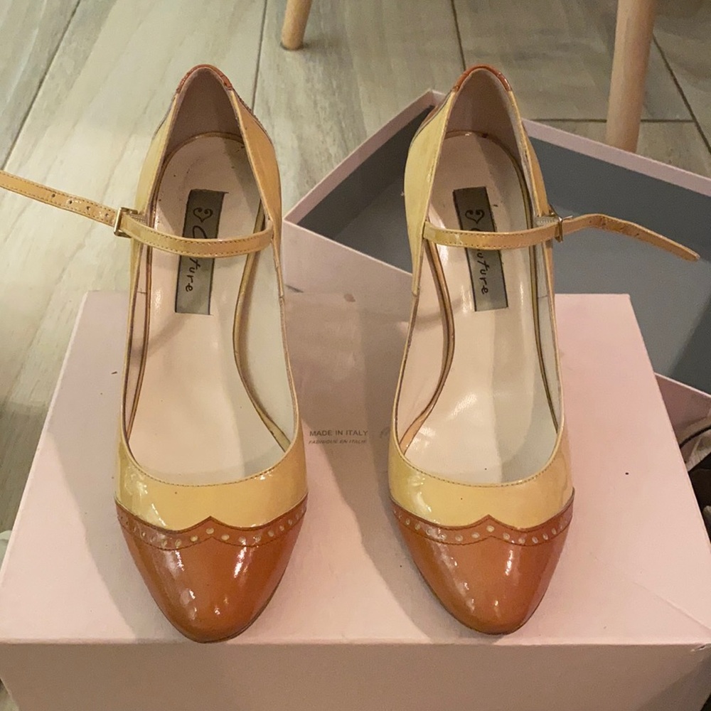 Couture Patent leather heels